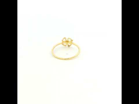 14K Bright CLover Grace Diamond Women Ring