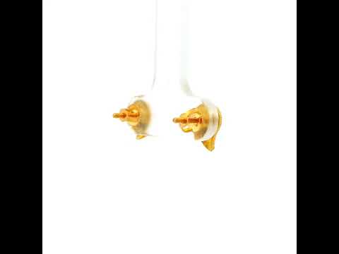 22K Leaf Detail Stud Earrings For Natural Charm