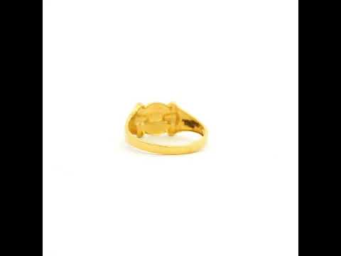 Bold Gleam Men Gold Ring