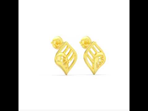 Fascinating Gleam 22K Gold Studs