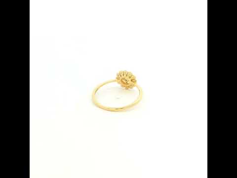 Classy Floral Dazzle 14K Diamond Ring