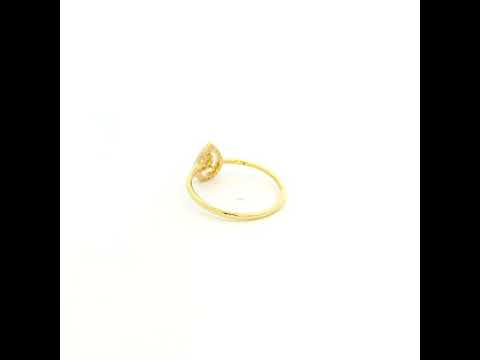 14K Paisley Shimmer Diamond Women Ring
