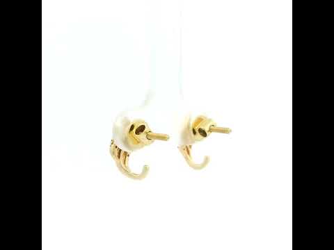 Enticing Petite 14K Diamond Hoops
