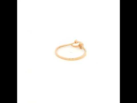 Shimmer and Swirl 14K Diamond Ring