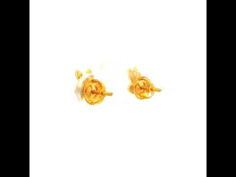 Cute Bunny Gold Studs 22K