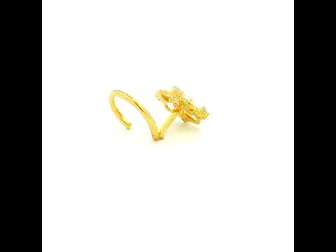 Elegant Dazzle Gold Nose Pin