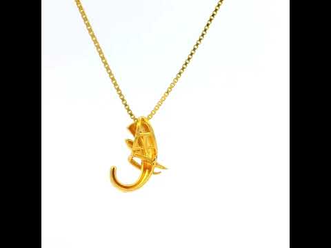 Harmonious Gold Ganesha Pendant