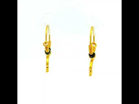 Charming 22K Kids Gold Hoops