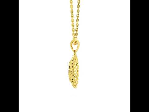 Divine Om Floral Gold Pendant