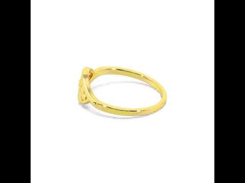 Modern Charm 22K Floral Gold Ring