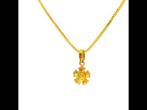 Radiant Bloom Gold Pendant