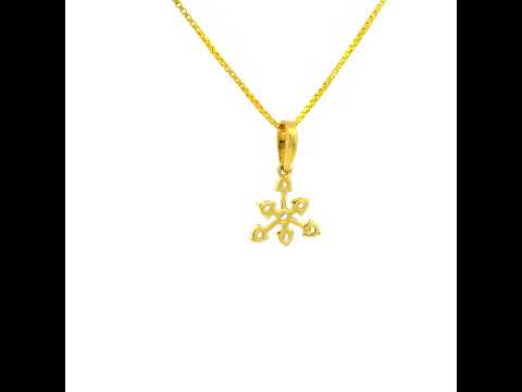 Sparkling Petals Gold Pendant