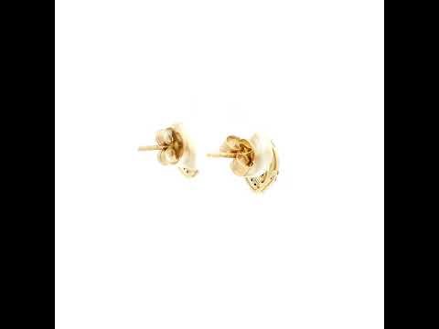 Celestial Foliate 9K Diamond Studs