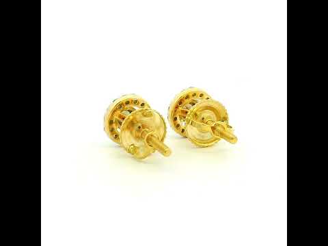 Shimmering Rose Glow Studs 14K