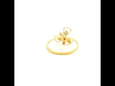 Petite Blossom Glow Gold Ring for Women