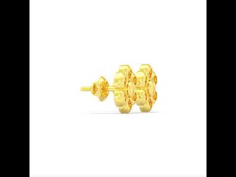 Modest Flora Shine 22K Gold Studs