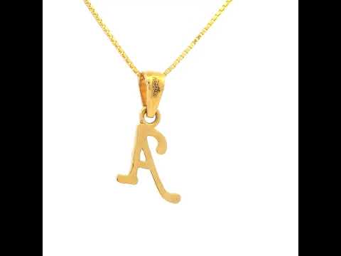 Alpha "A" Gold Pendant