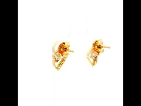 Radiant Swirl Gold Studs