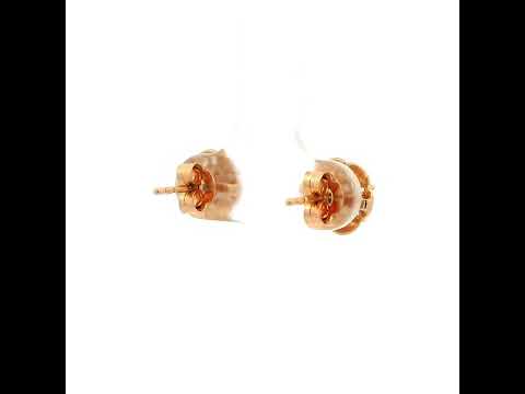 Rose Gold Floral Studs