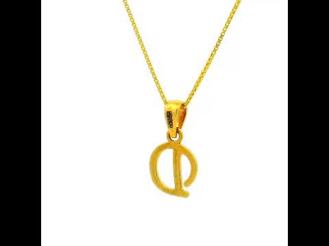 Delicate "D" Letter Gold Pendant
