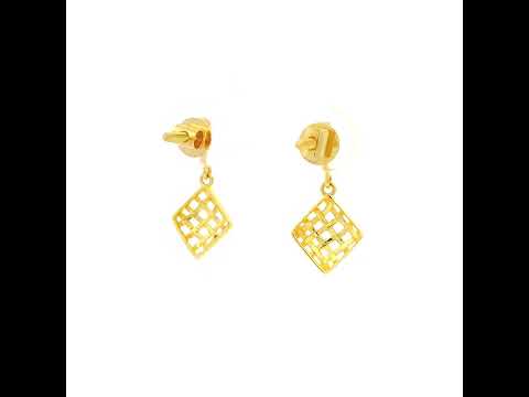 Hexa Glow Gold Earrings for Women