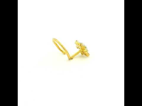 Radiant Blossom Gold Nose Pin