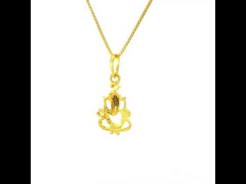Gracious Ganesha Gold Pendant