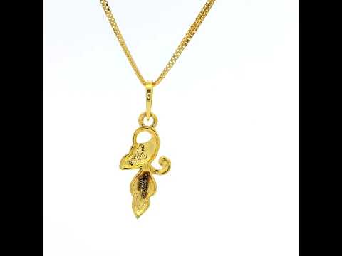 Autumn Glow Gold Pendant 14K