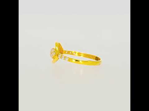 Golden Glow Cz Gold Ring