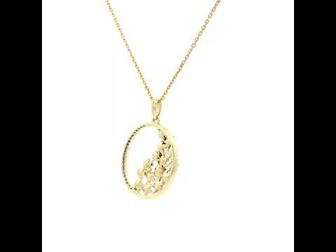 Luminous Bloom 9K Diamond Pendant