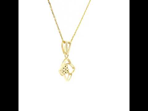 Floral Lustre 9K Diamond Pendant
