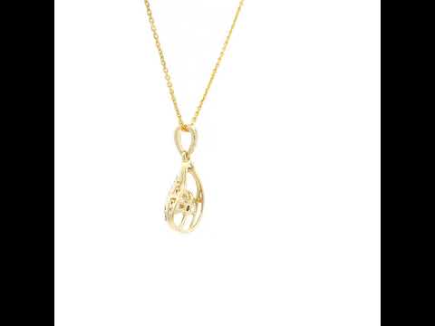 Magnetic Radiance 9K Diamond Pendant