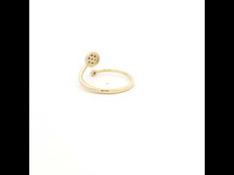 Modern Swirl 9K Shiny Diamond Ring
