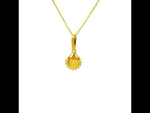 Celestial Radiance Lord Venkateswara 22K Gold Pendant