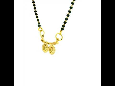 18K Modern Grace Oval Diamond Mangalsutra Pendant