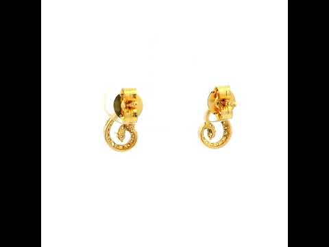 Royal Spiral Gold Earrings
