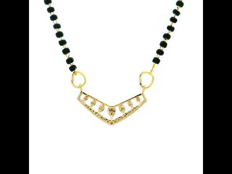 Sleek Splendour 9K Diamond Mangalsutra Pendant