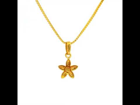Midnight Spark Delicate Gold Pendant