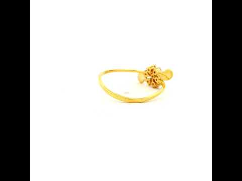 Shimmering Full Bloom Gold Ring for Women