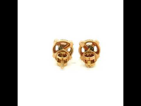 Rosy Elegance 14K Sphere Studs