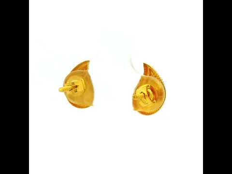 Bold Leaf Design Gold Studs For Everyday Elegance
