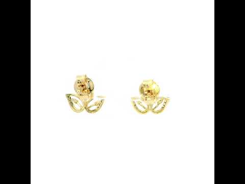 Alluring Blossom Spark 9K Diamond Studs