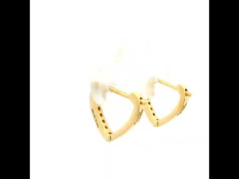 Dainty Golden Heart Hoops