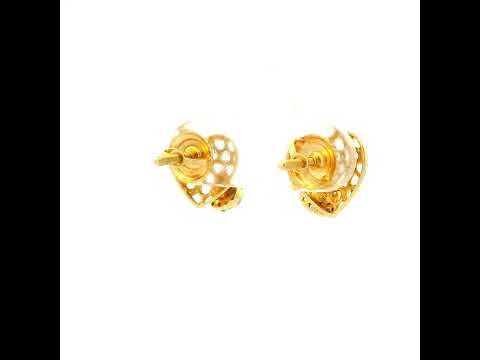 Lustrous Heart 14K Studs For Daily Glow