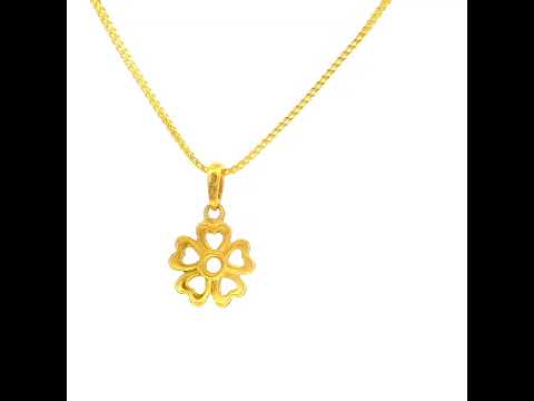 Whispers Of A Flower Gold Pendant