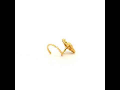 Shimmering Bloom Gold Nose Pin