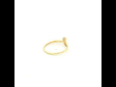 Dazzling Petite Leaf 14K Diamond Ring