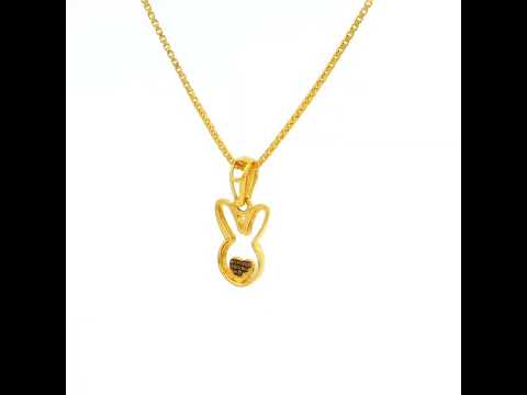 Breezy Bunny Gold Pendant