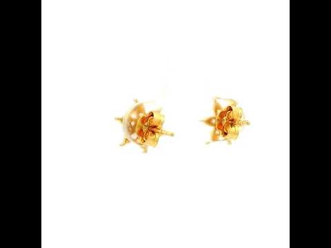 Sparkling Elegance 18Kt Gold Earrings