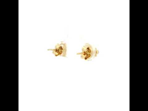 Radiant Blossom 9K Diamond Studs